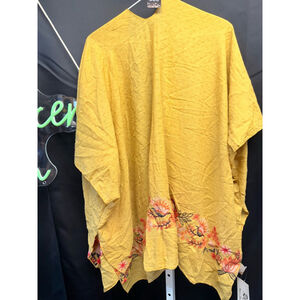 NWT Women's Raj Kimono One Size Yellow Floral
